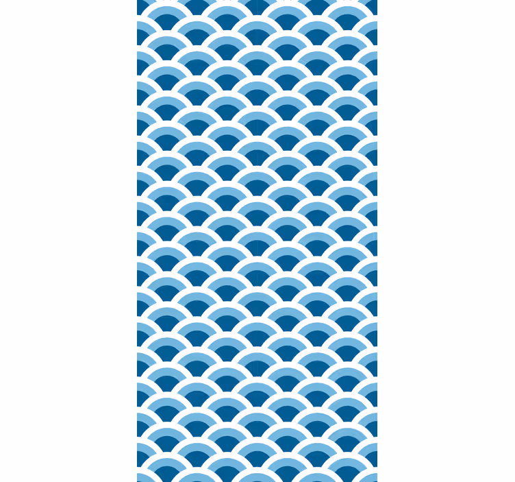 Blue Waves Pattern  roller blind - TenStickers