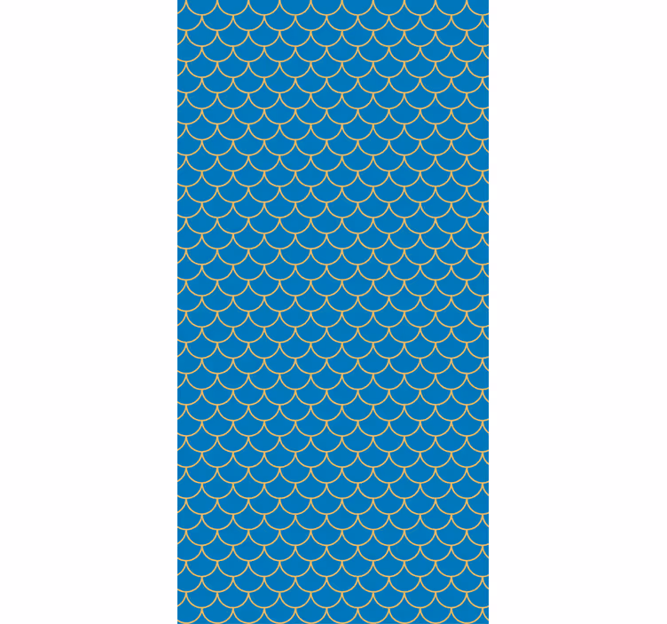 Texture and pattern roller blind scalloped wave design - TenStickers