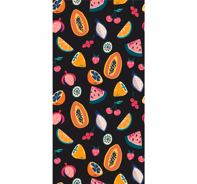 Colorful tropical motif fruit and vegetable roller blind - TenStickers