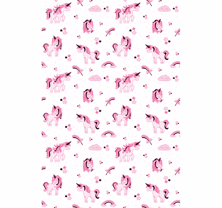 Doodle style unicorn world Various animal blind - TenStickers