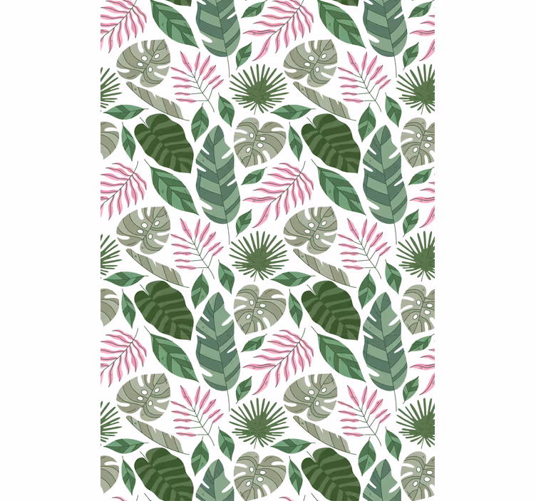 Tropical greenery theme living room roller blind - TenStickers
