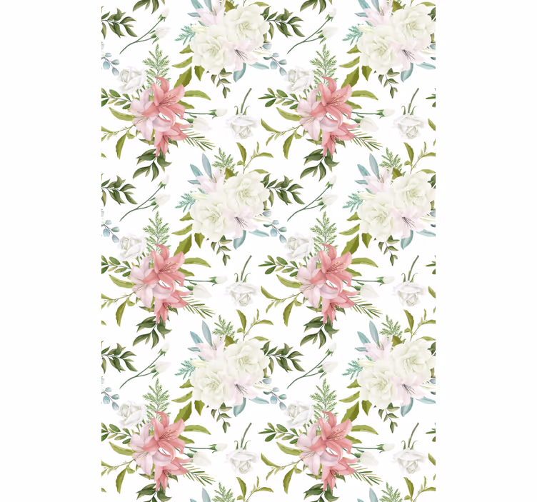Floral simple arrangement elegant roller blind - TenStickers