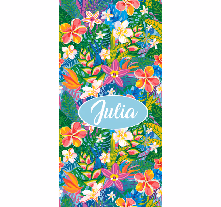 Tropical Floral Arrangement flowers and plants roller blind - TenStickers
