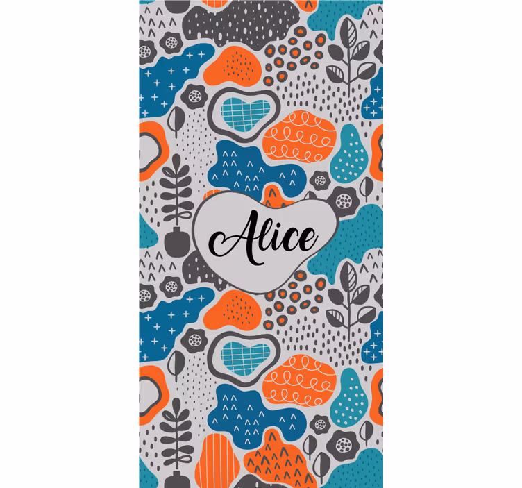 Abstract name design teenage bedroom roller blind - TenStickers
