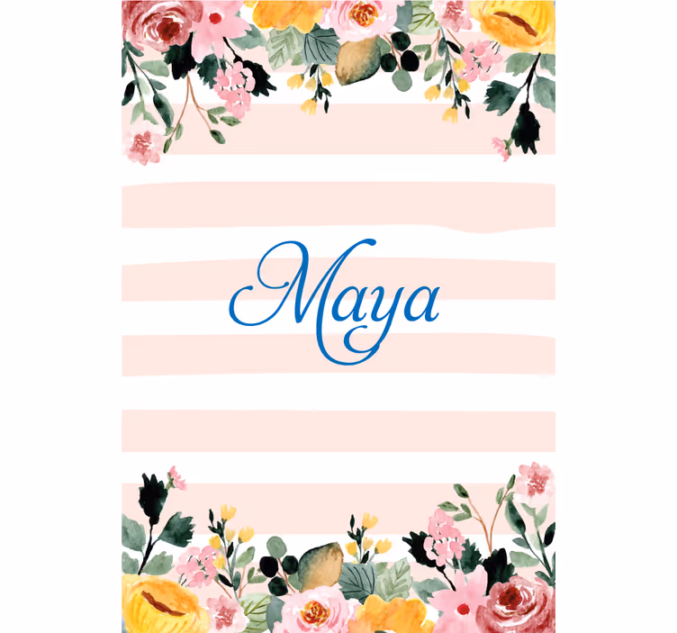 Personalised floral design teenage bedroom roller blind - TenStickers