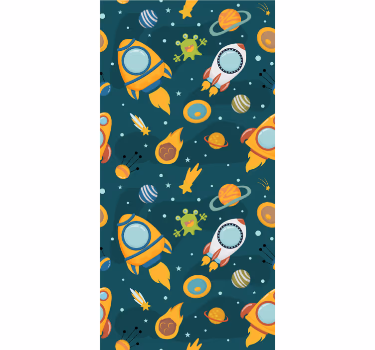 Space adventure theme children room roller blind - TenStickers