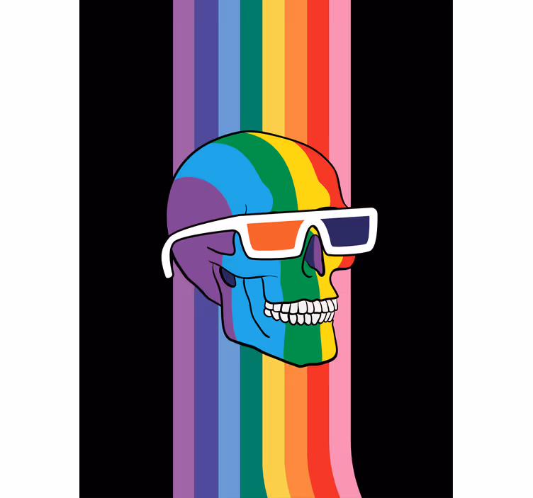 Lgbt color skull Other blind - TenStickers