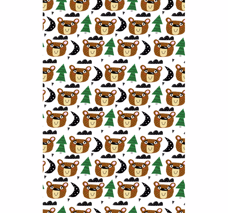 Baby bear patterns children room roller blind - TenStickers