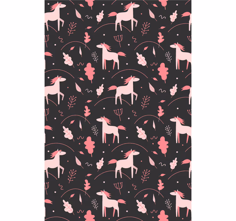 Sweet pink unicorns children room roller blind - TenStickers