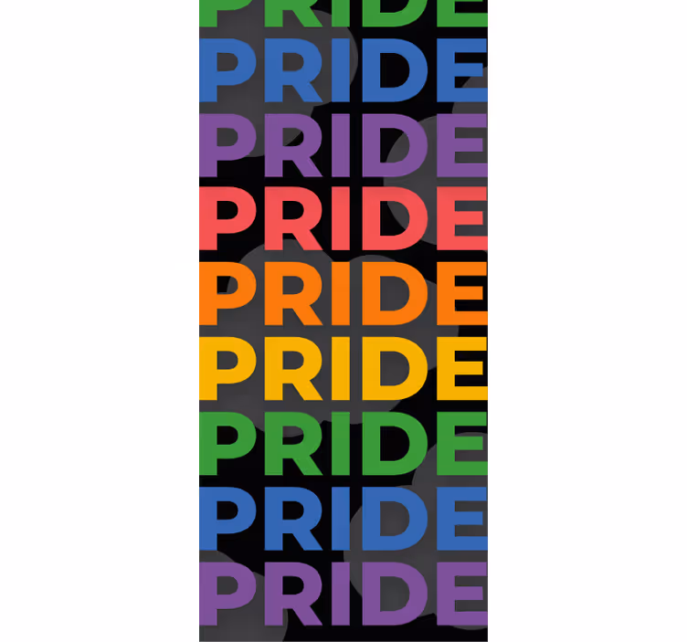 Bold Pride Letters text roller blind - TenStickers