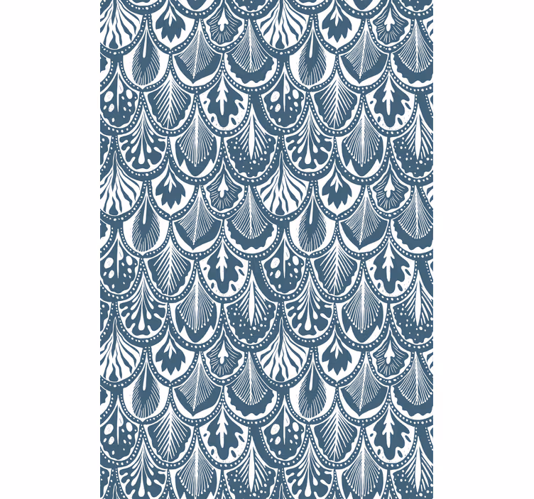 Leafy Pattern Design flowers and plants roller blind - TenStickers