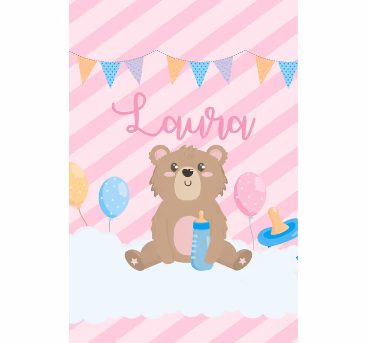 Teddy Bear Celebration customise roller blind - TenStickers