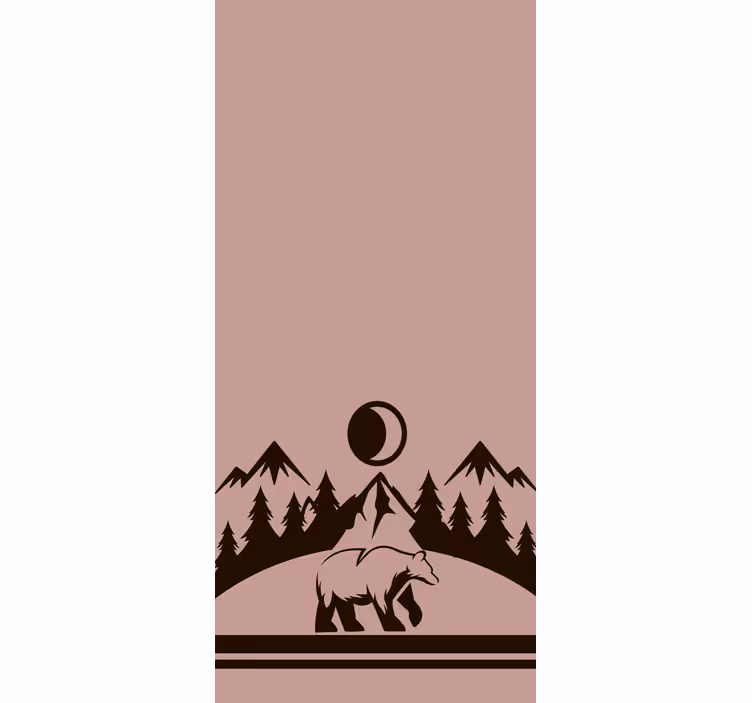 Bear with mountains in the back roller blind - TenStickers