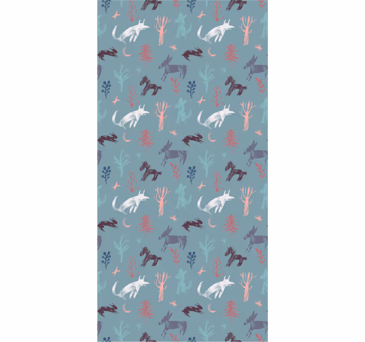 Daring white wolf Various animal blind - TenStickers