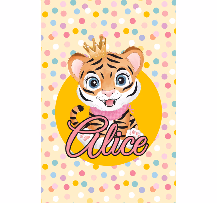 Custom baby tiger children room roller blind - TenStickers