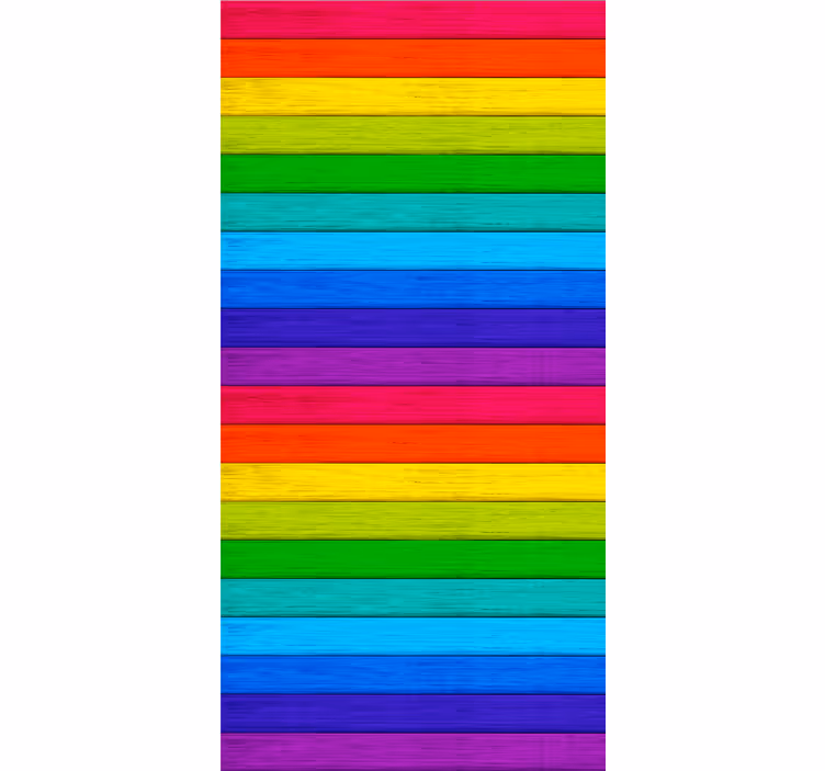 Rainbow wooden planks texture and pattern roller blind - TenStickers