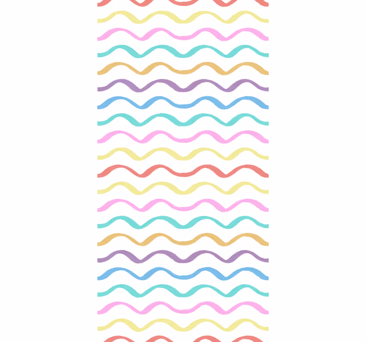 Colorful wavy lines children room roller blind - TenStickers
