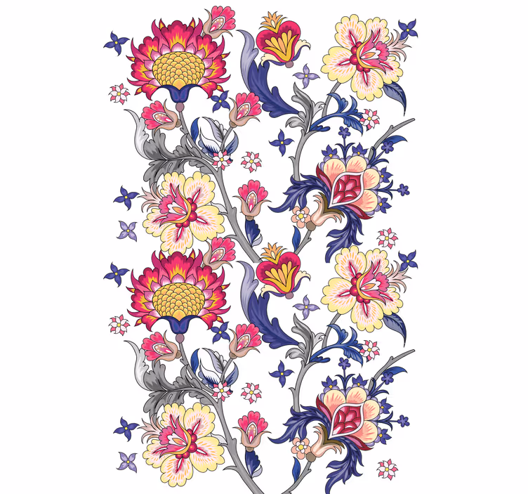 Vibrant Floral Arrangement flower roller blind - TenStickers
