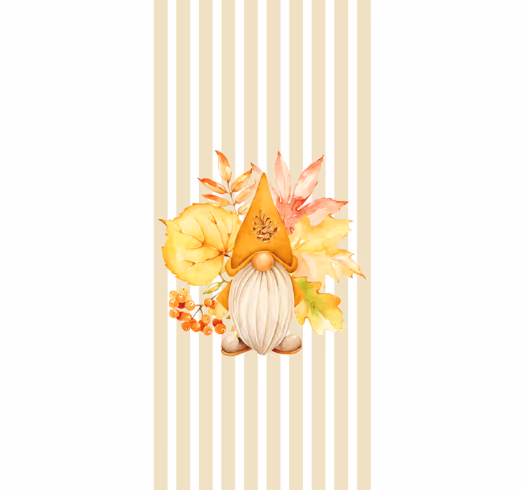 Autumn Gnome Display roller blind - TenStickers