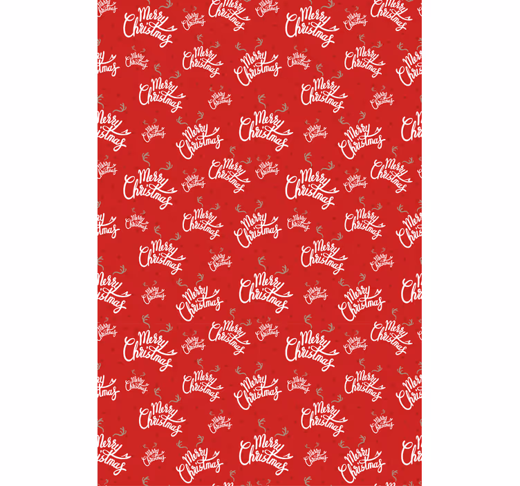 Merry Christmas Pattern text roller blind - TenStickers
