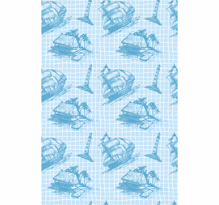 Nautical Pattern roller blind - TenStickers