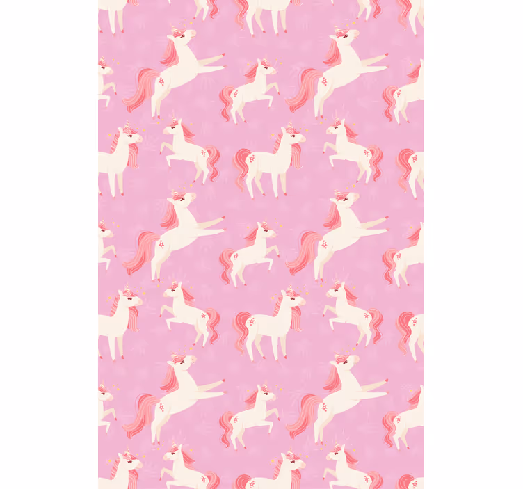 Pink unicorn fantasy children room roller blind - TenStickers