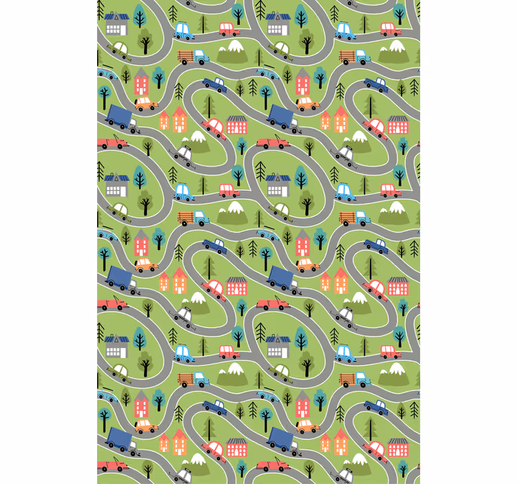 Colorful street racing cars Childrens blind - TenStickers