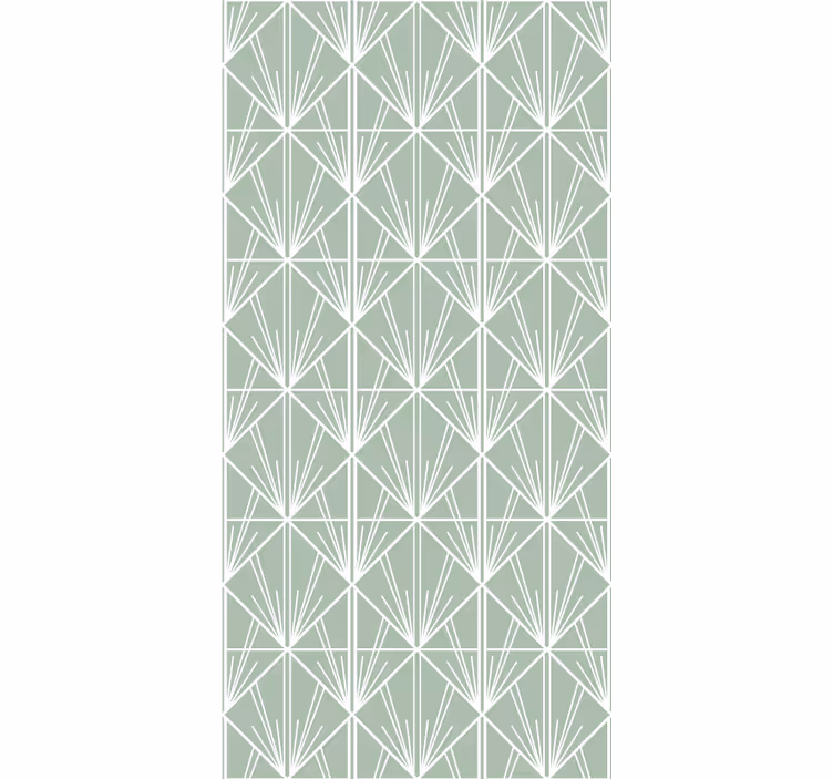Modern art gren and white deco pattern blind - TenStickers