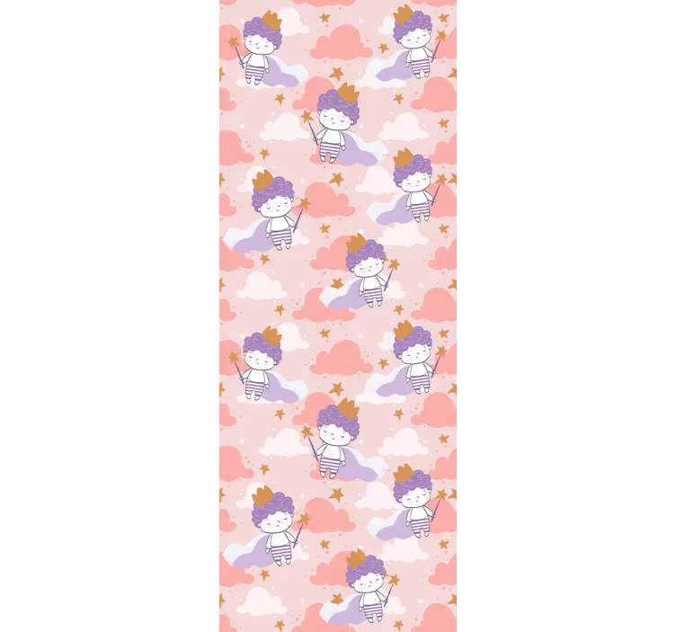 Cuddly princesses and clouds children room roller blind - TenStickers