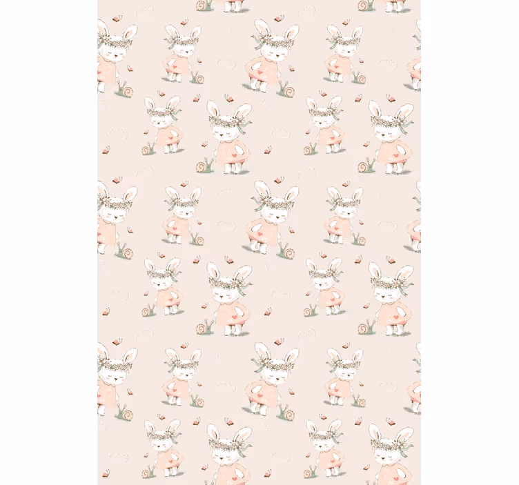 Cute Bunny Characters animal roller blind - TenStickers
