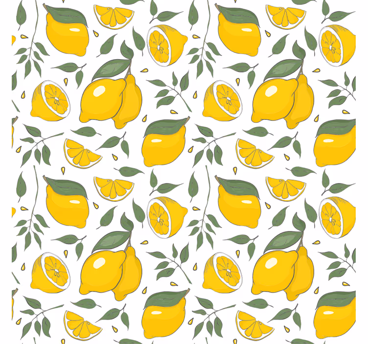 LEMONS AND SLICES fruit and vegetable roller blind - TenStickers