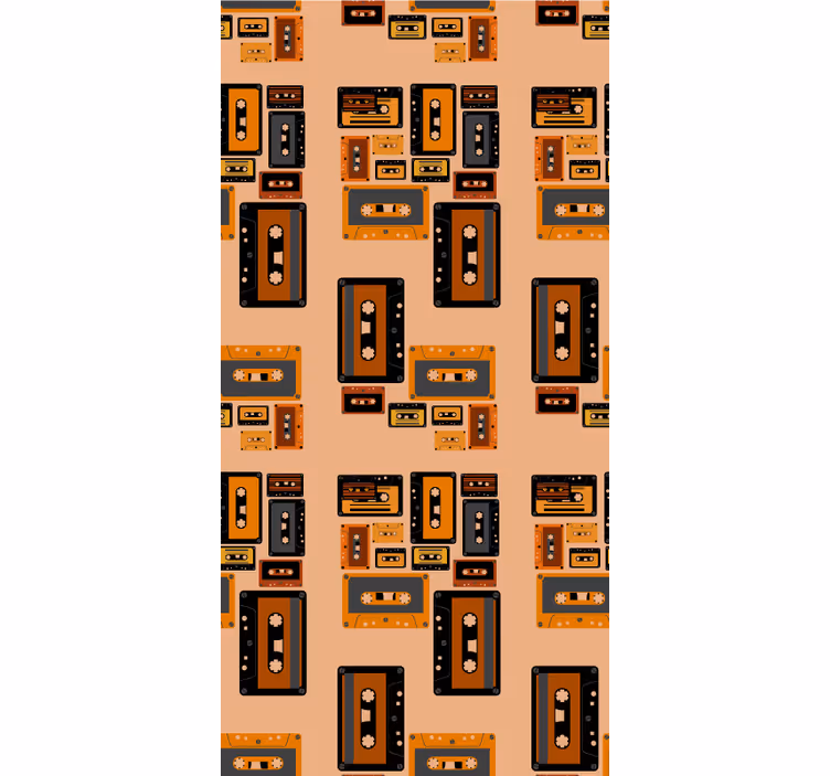 Retro roller blind with vintage cassette design - TenStickers