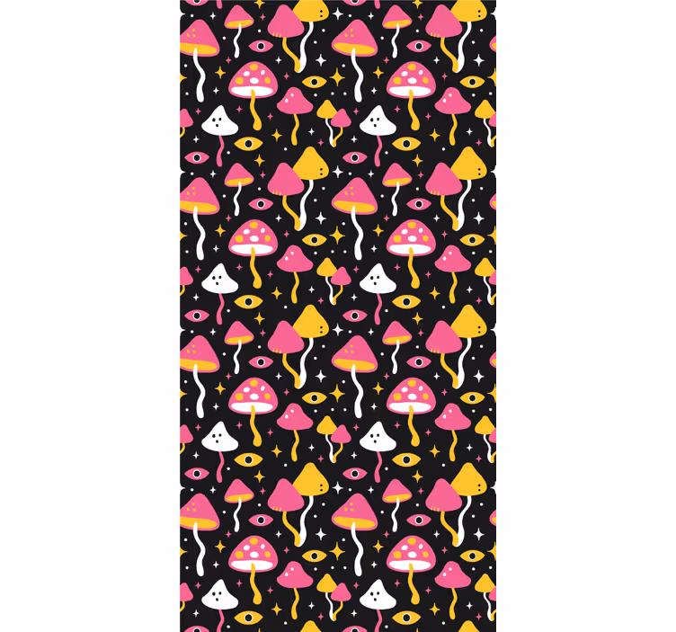 Lively Mushroom Theme fun roller blind - TenStickers