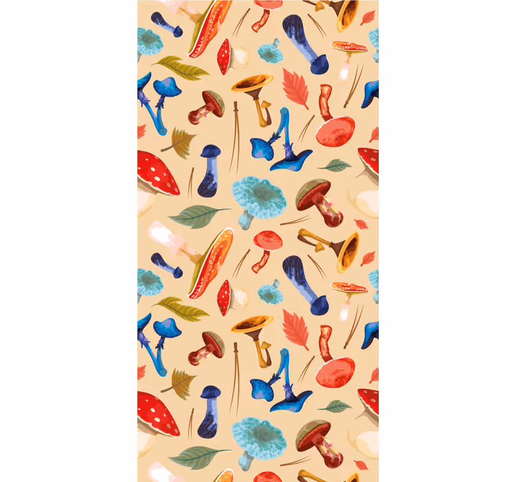 Colorful Mushroom Pattern fruit and vegetable roller blind - TenStickers