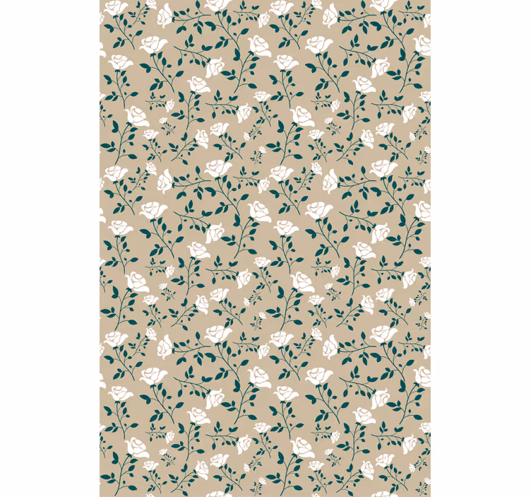 Gentle Botanical Motifs flowers and plants roller blind - TenStickers
