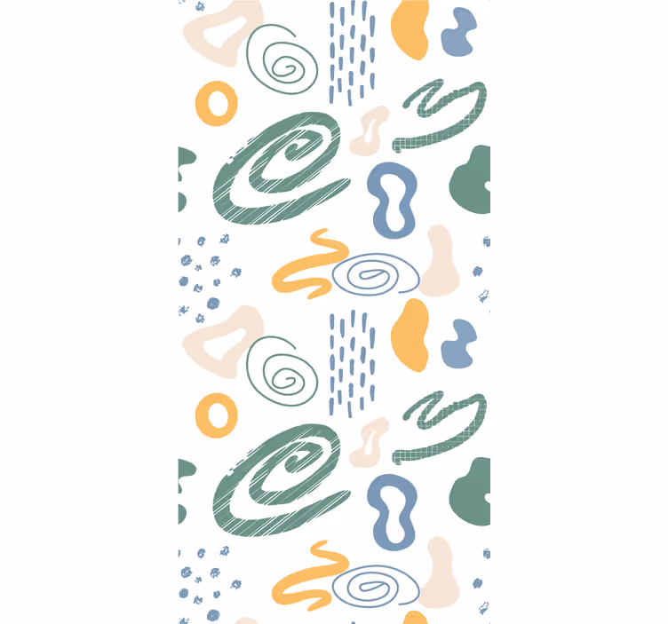 Abstract painted shapes modern roller blind - TenStickers