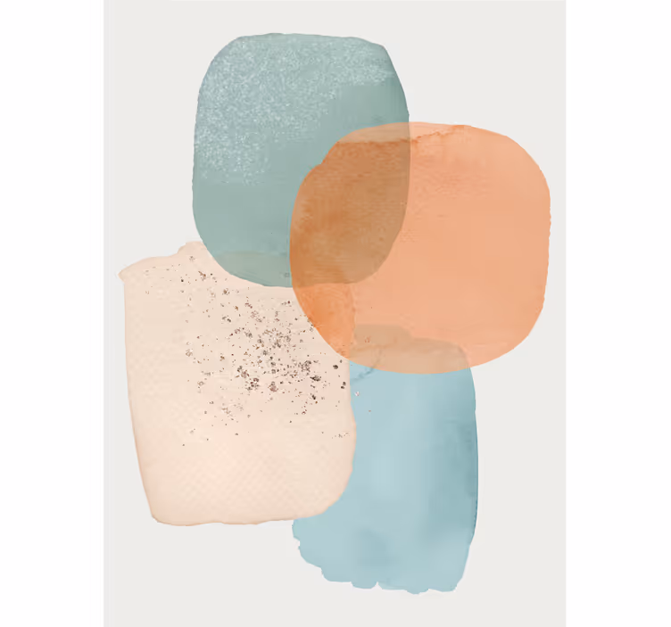 Geometric Colour Blobs modern roller blind - TenStickers