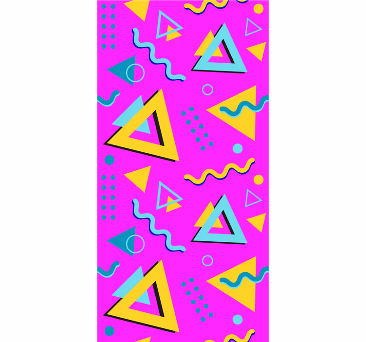Retro roller blind with retro triangles pattern - TenStickers