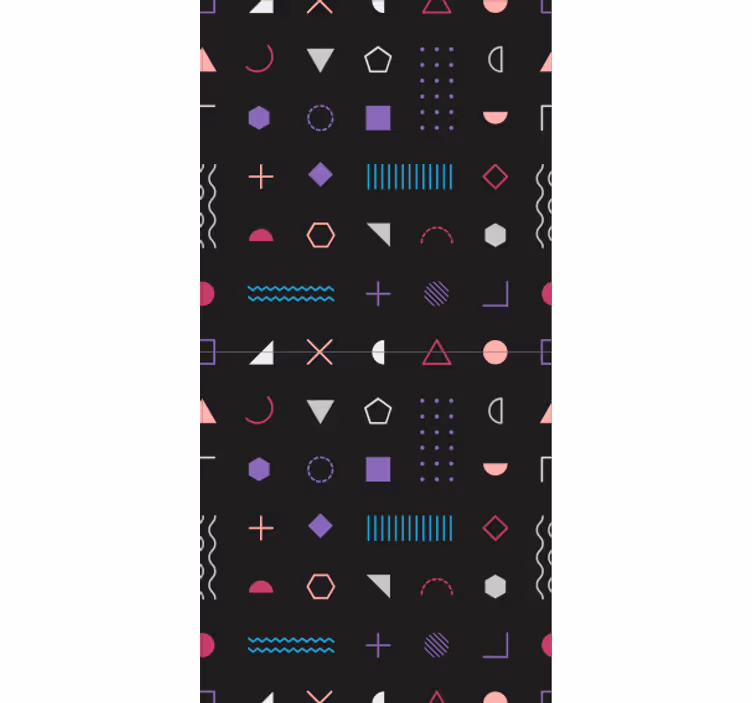 Retro geometric shapes More roller blind - TenStickers