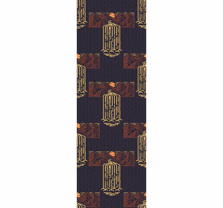 African style abstract waterfall roller blind - TenStickers