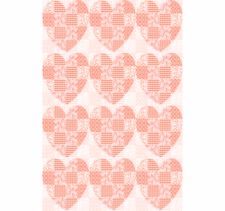 PATCHWORK HEART PATTERN romantic roller blind - TenStickers