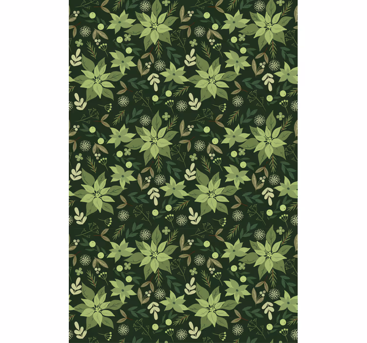 Lush Green Flora flowers and plants roller blind - TenStickers