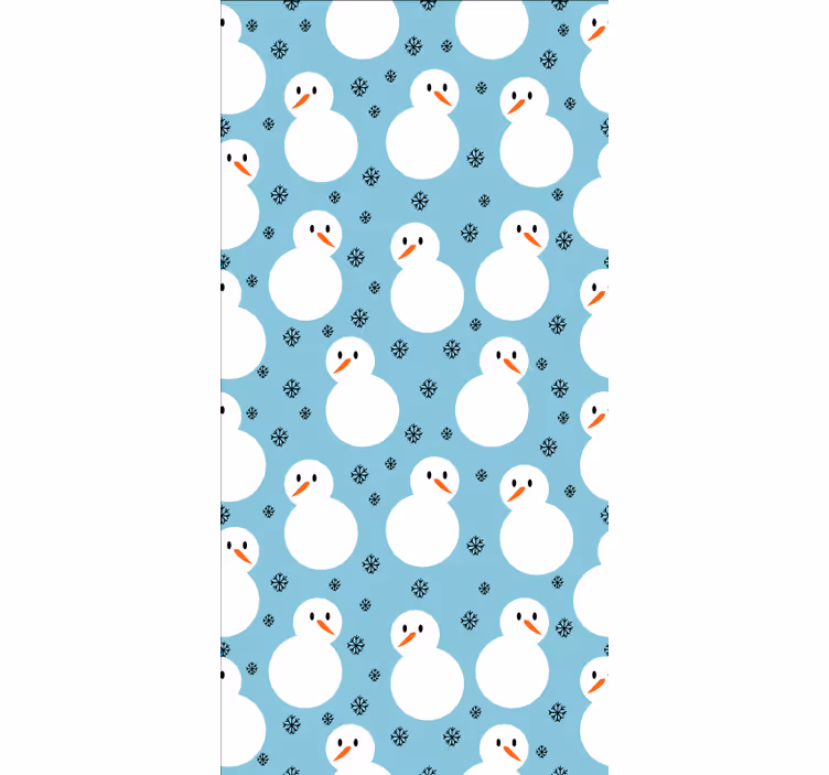 Snowman blue pattern original roller blind - TenStickers