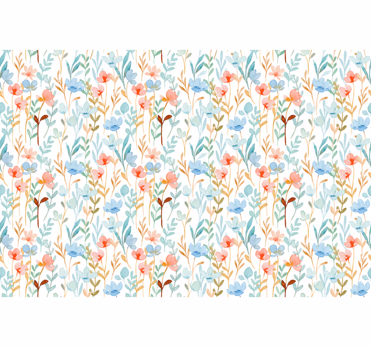 Pink blue and yellow 'Hydenyear' Flower blind - TenStickers