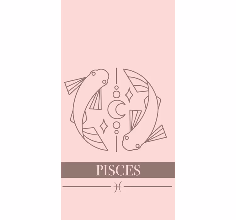 Pisces Zodiac Design customise roller blind - TenStickers