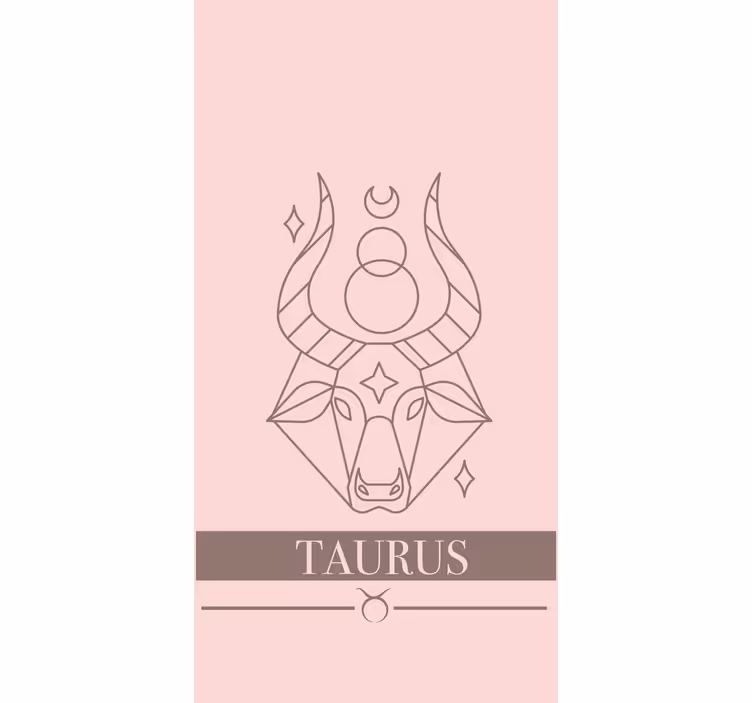 Taurus zodiac design text roller blind - TenStickers