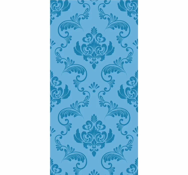 Blue Damask pattern elegant roller blind - TenStickers