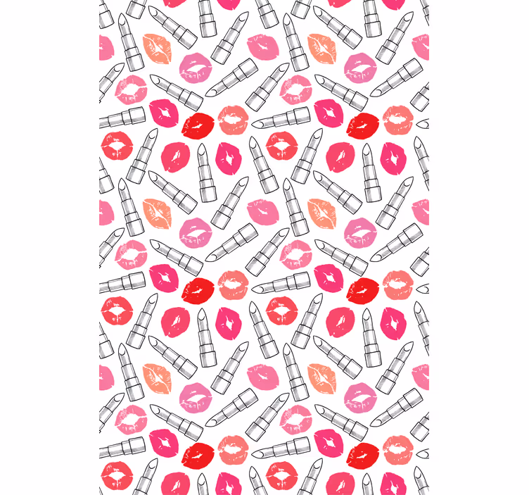 Kiss and Lipstick Patterns fun roller blind - TenStickers