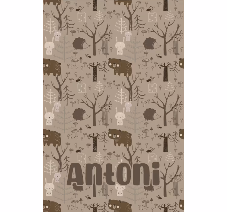 Forest animal theme children room roller blind - TenStickers