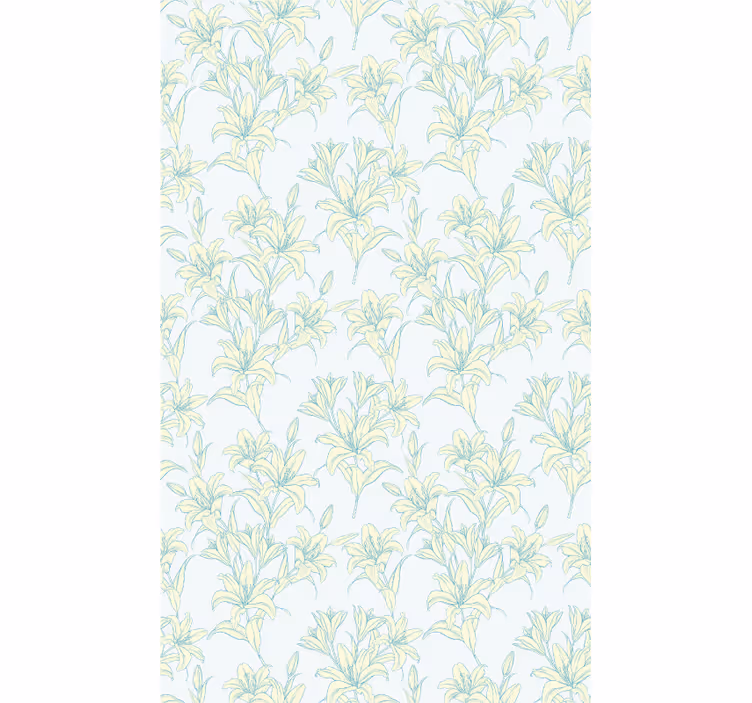 Subtle Botanical Motifs flowers and plants roller blind - TenStickers